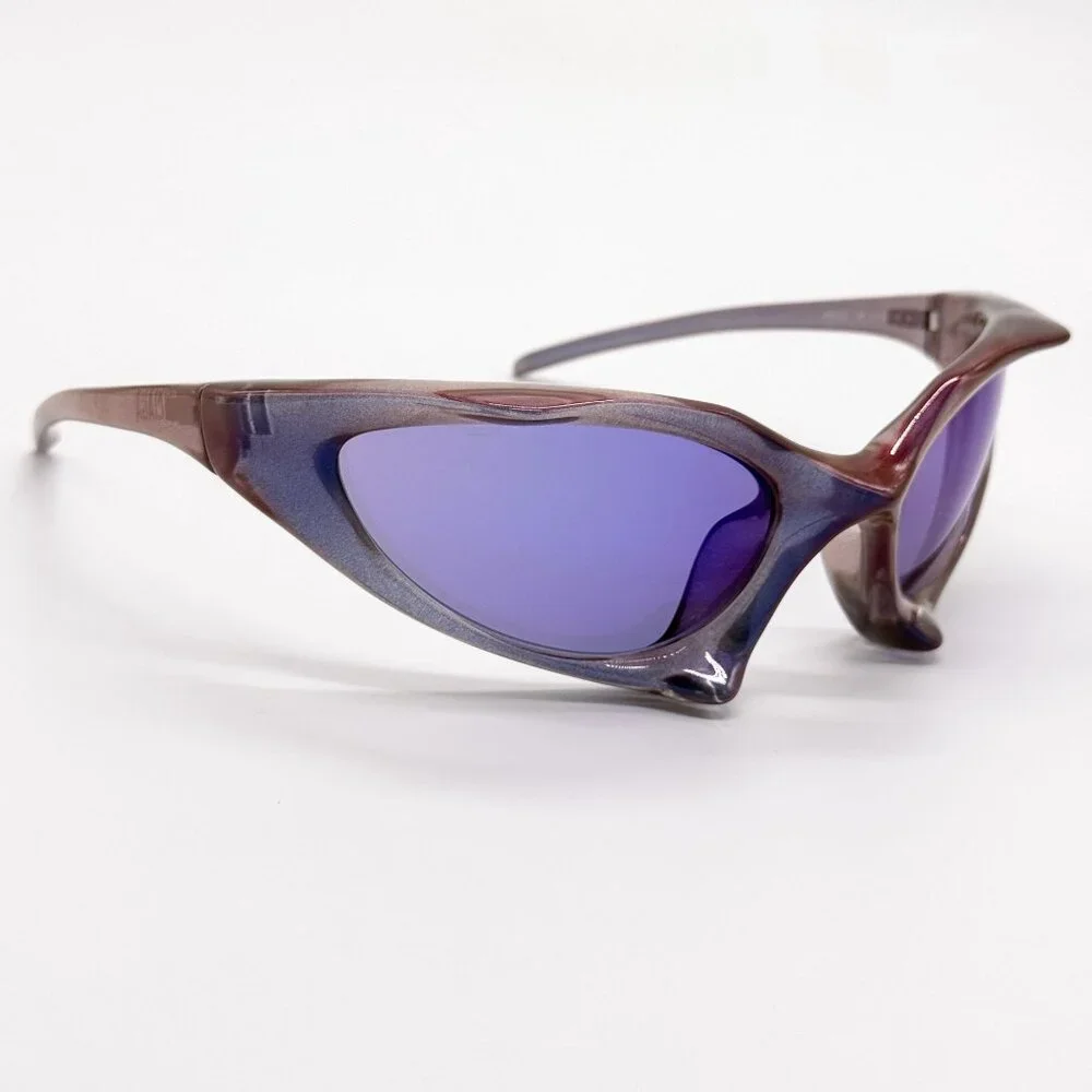 NEW BALENCIAGA SUNGLASSES BB0352S 002 PURPLE UNISEX EYEWEAR - Picture 4 of 11